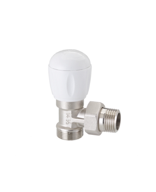 Full thermostatizable right-angle valve for copper pipe, multi-layer, PEX, PP, PB